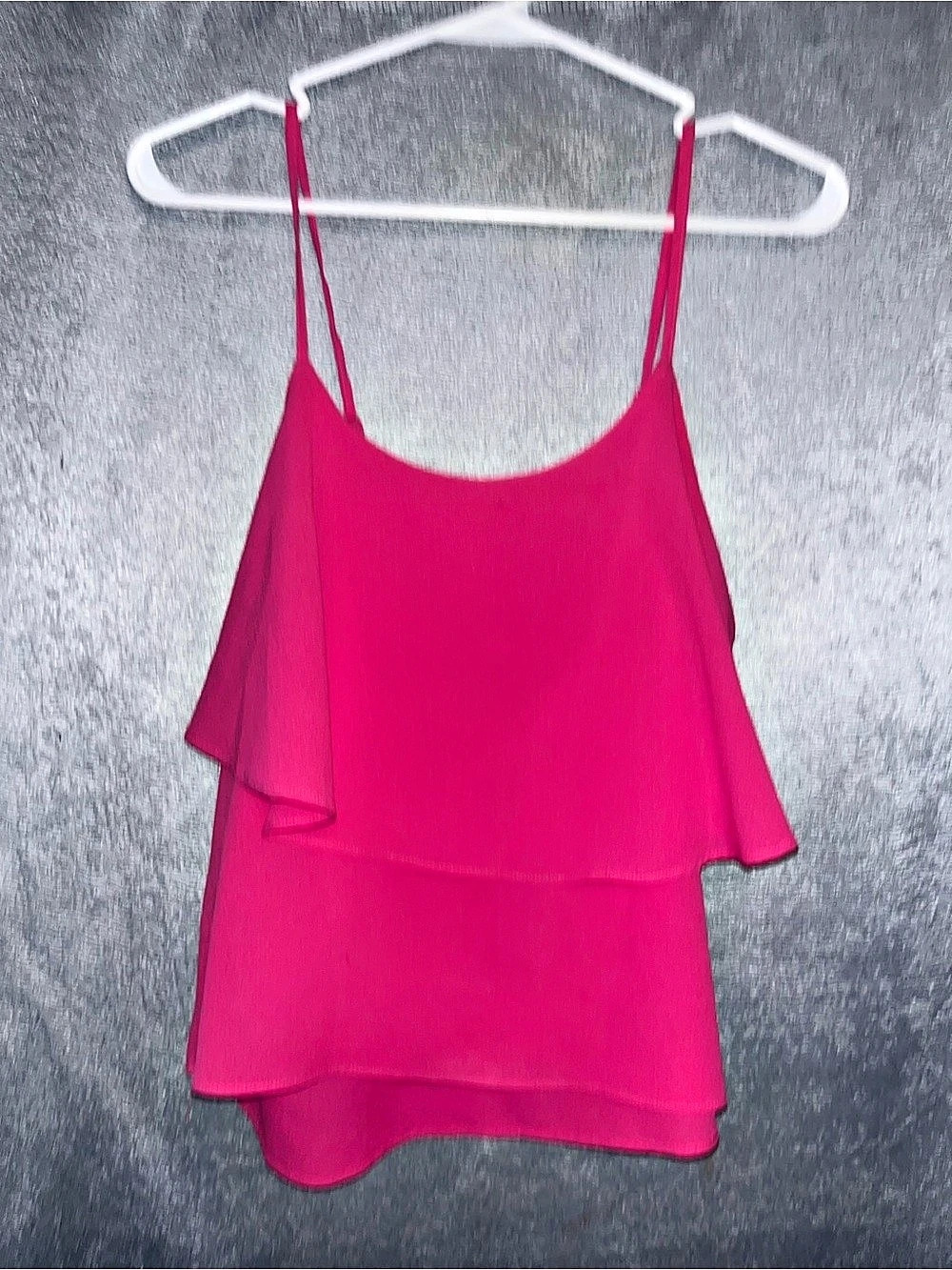 Paper Crane Pink Layered Lace-Up Camisole crop top Like New